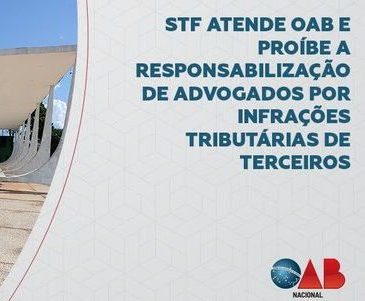 Importante vitória da advocacia: em ADI ajuizada pela OAB Nacional, o STF declarou unanimemente a inconstitucionalidade da Lei 7098/1998 do Estado do Mato Grosso, que permitia a responsabilização solidária do advogado em infrações tributárias.